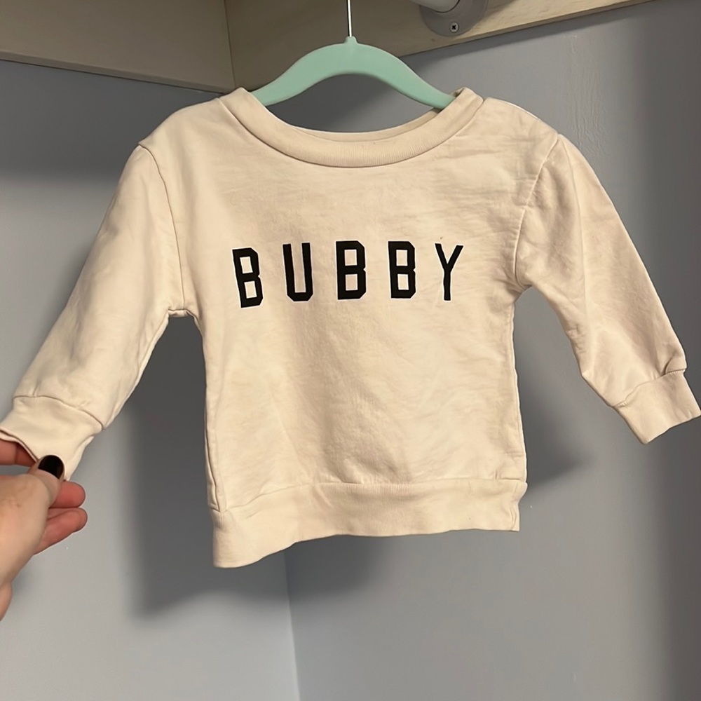 Bubby crewneck sweatshirt. Size 6-12